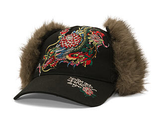 Cap Ed Hardy - Crawling Dragon Trapper - Black