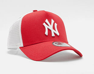 New Era Clean Trucker 2 New York Yankees Snapback Scarlet / Optic White Cap