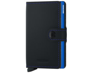 Secrid Matte Black & Blue Wallet
