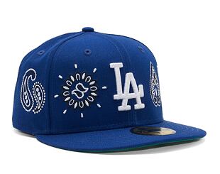 New Era 59FIFTY MLB All-Over-Print Paisley 5 Los Angeles Dodgers Team Color / Optic White Cap
