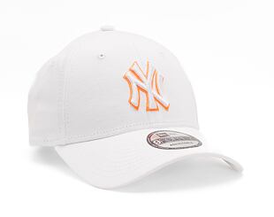 Kšiltovka New Era 9FORTY MLB Neon Outline New York Yankees White / Orange