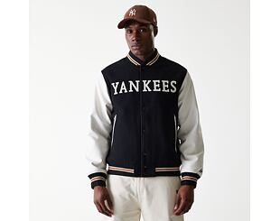 Bunda New Era - MLB Wordmark Varsity Jacket - NY Yankees - Black