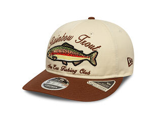 Kšiltovka New Era - Wild "Fishing Club" 9FIFTY Retro Crown - Cream / Auburn