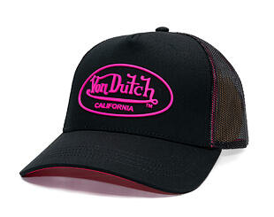 Cap Von Dutch - Trucker - Rubber Logo Black/Electric Pink