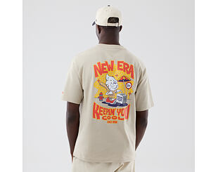 Tee New Era - Branded Food Character Oversized Tee - Stone