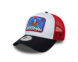 Kids Cap New Era - DC Patch 9FORTY A-Frame Trucker - Superman - White / Navy