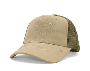 Cap Ed Hardy - Outline Dragon Distressed - Khaki