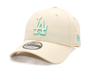 Kšiltovka New Era - MLB Team Outline 9FORTY - LA Dodgers - Cream / Teal