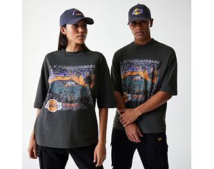 Triko New Era - NBA Washed Graphic Tee - LA Lakers - Black