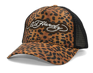 Cap Ed Hardy - Leopard Print 5 Panel Trucker