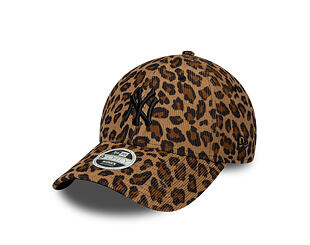 Womens Cap New Era - MLB Leopard Cord 9FORTY - NY Yankees - Stone / Black