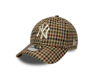 Cap New Era - MLB IMAGE DROP Water Repel Checker 9TWENTY - NY Yankees - Stone