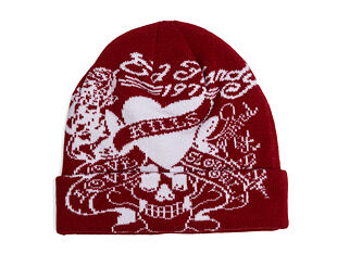 Beanie Ed Hardy - Unisex Love Kills Slowly Foldover Beanie - Black