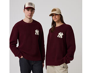 Sweatshirt New Era - MLB Waffle Knit Crew - NY Yankees - Maroon