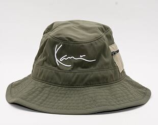 Karl Kani Signature Fisher Hat dark military green Bucket Hat