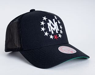 Mitchell & Ness Branded Essential Stars Trucker Snapback Black Cap