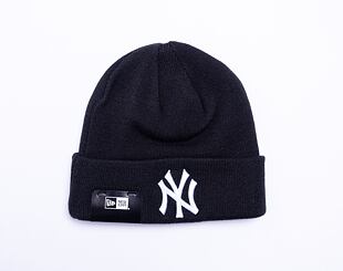 New Era MLB Essential Cuff Knit New York Yankees Black / Optic White Winter Beanie