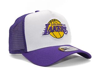 New Era 9FORTY A-Frame Trucker NBA Team Clear Black Los Angeles Lakers White / Purple Cap