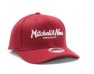 Kšiltovka Mitchell & Ness - Branded Pinscript Classic Red - Burgundy/White