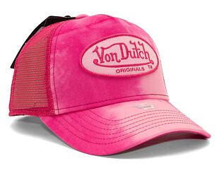Kšiltovka Von Dutch Trucker Boston - Cotton Twill - Pink Tie Dye