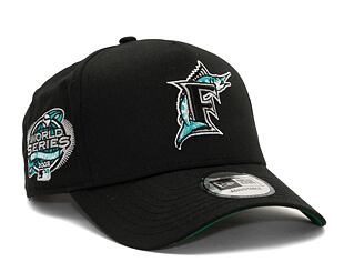 Kšiltovka New Era 9FORTY A-Frame MLB Patch Florida Marlins Cooperstown Black / Kelly Green