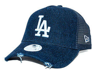 Dámská Kšiltovka New Era - MLB Denim 9FORTY Trucker - LA Dodgers - Navy