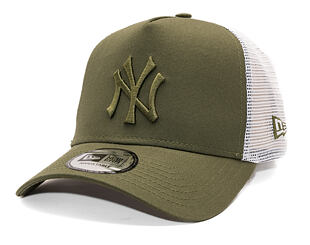Kšiltovka New Era - MLB League Essential 9FORTY Trucker - NY Yankees - New Olive
