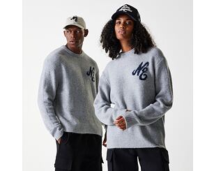 Svetr New Era - Branded Script Knit Sweater - Heather Grey