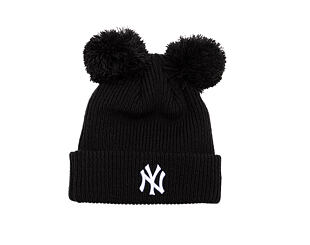 Womens Beanie New Era - MLB Double Pom Beanie - NY Yankees - Black / White