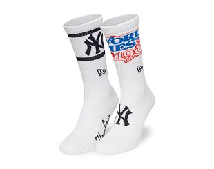 Socks New Era - MLB WS Crew Socks 2pk - NY Yankees - White