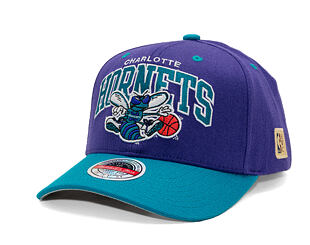 Cap Mitchell & Ness - NBA Team Arch Snapback - Charlotte Hornets - Purple / Teal