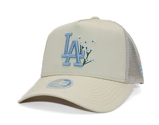 Womens Cap New Era - MLB Floral 9FORTY A-Frame Trucker - LA Dodgers - Cream / Sky Blue