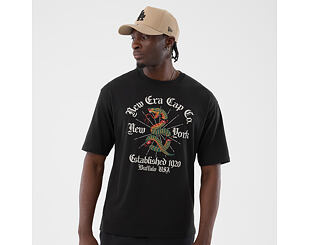 Tee New Era - Branded Oversized Graphic Tee - Black