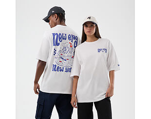 Tee New Era - Branded PIzza Time Graphic Oversized Tee - White