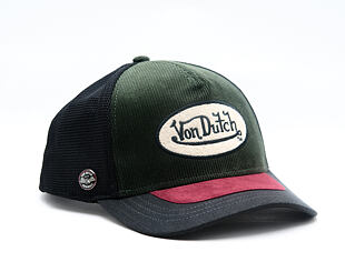 Cap Von Dutch - Bi-Material Visor Oval Patch Trucker - Green / Navy / Burgundy