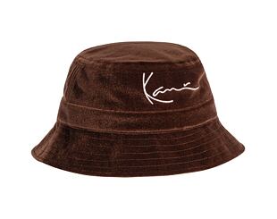 Karl Kani Signature Velvet Bucket Hat KA213-011-1 Dark Brown