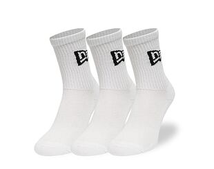 New Era Flag Crew 3Pack White Socks
