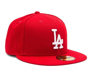 New Era 59FIFTY MLB Basic Los Angeles Dodgers Fitted Scarlet / White Cap