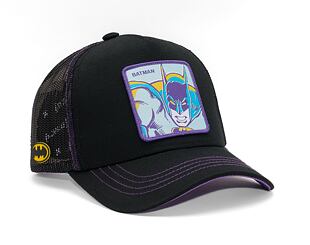 Kšiltovka Capslab Batman - Retro Batman Trucker Black / Purple