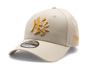 Kšiltovka New Era - MLB Floral Icon 9FORTY - NY Yankees - Ivory / Yellow