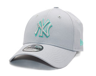 Kšiltovka New Era - MLB Team Outline 9FORTY - NY Yankees - Grey / Teal