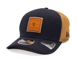 Kšiltovka New Era - MLB Debossed 9SEVENTY Stretch-Snap - NY Yankees - Navy / Brown
