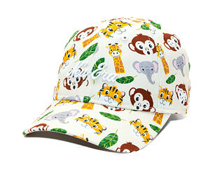 Dětská Kšiltovka New Era - Branded Safari AOP 9FORTY - Stone / White