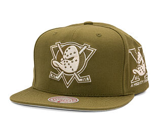 Cap Mitchell & Ness - NHL Fashion Basic Snapback Vntg - Anaheim Ducks - Olive