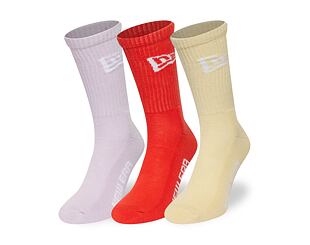 Socks New Era - Flag Crew Socks 3pk - Pink / Orange / Yellow