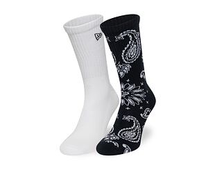 Socks New Era - Paisley Crew Socks 2pk - White / Navy