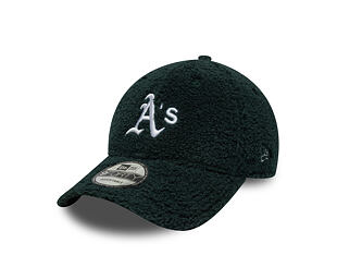 Cap New Era - MLB Winter Borg Teddy Fleece 9FORTY - Oakland Athletics - Dark Green / White