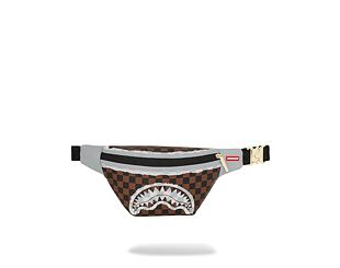 Sprayground Cream And Brown Tear Check Savvy Crossbody