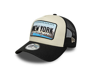 Cap New Era - Branded Licence Plate 9FORTY A-Frame Trucker - Black / Stone