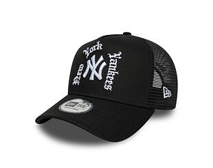 Cap New Era - MLB Wordmark 9FORTY A-Frame Trucker - NY Yankees - Black